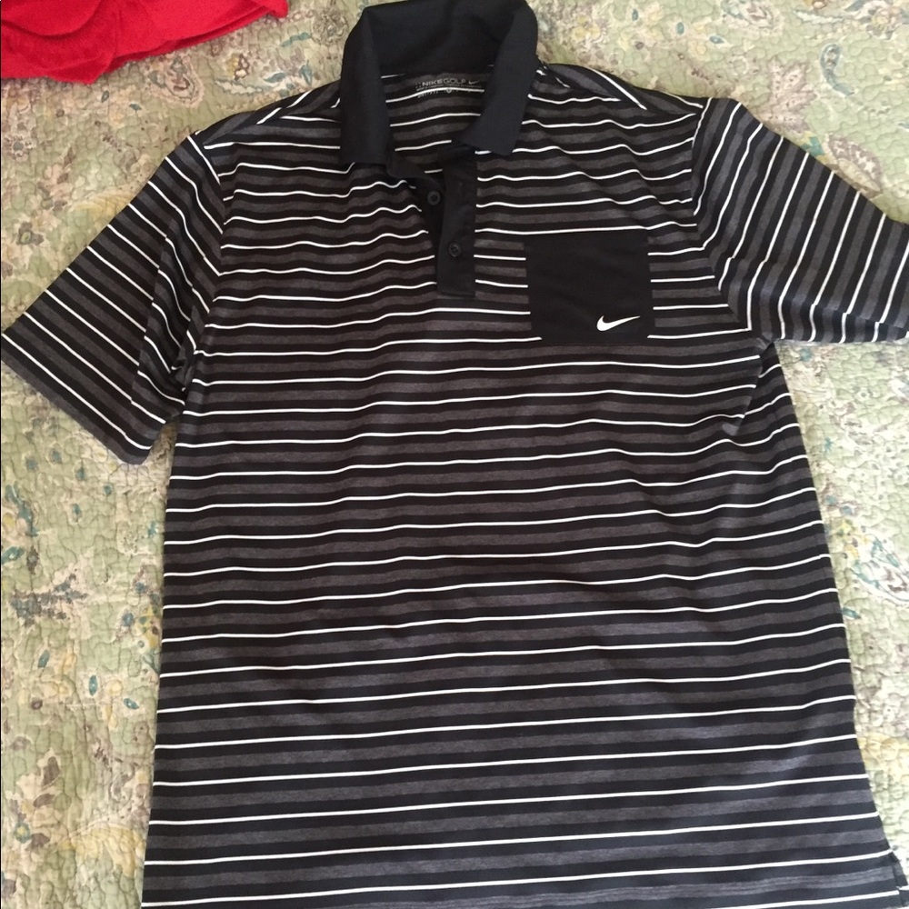 Nike Golf black with white stripes size M